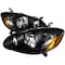 Spec-D Tuning 03-08 Toyota Corolla Euro Headlights Black Housing 2LH-COR03JM-RS - alternate 1